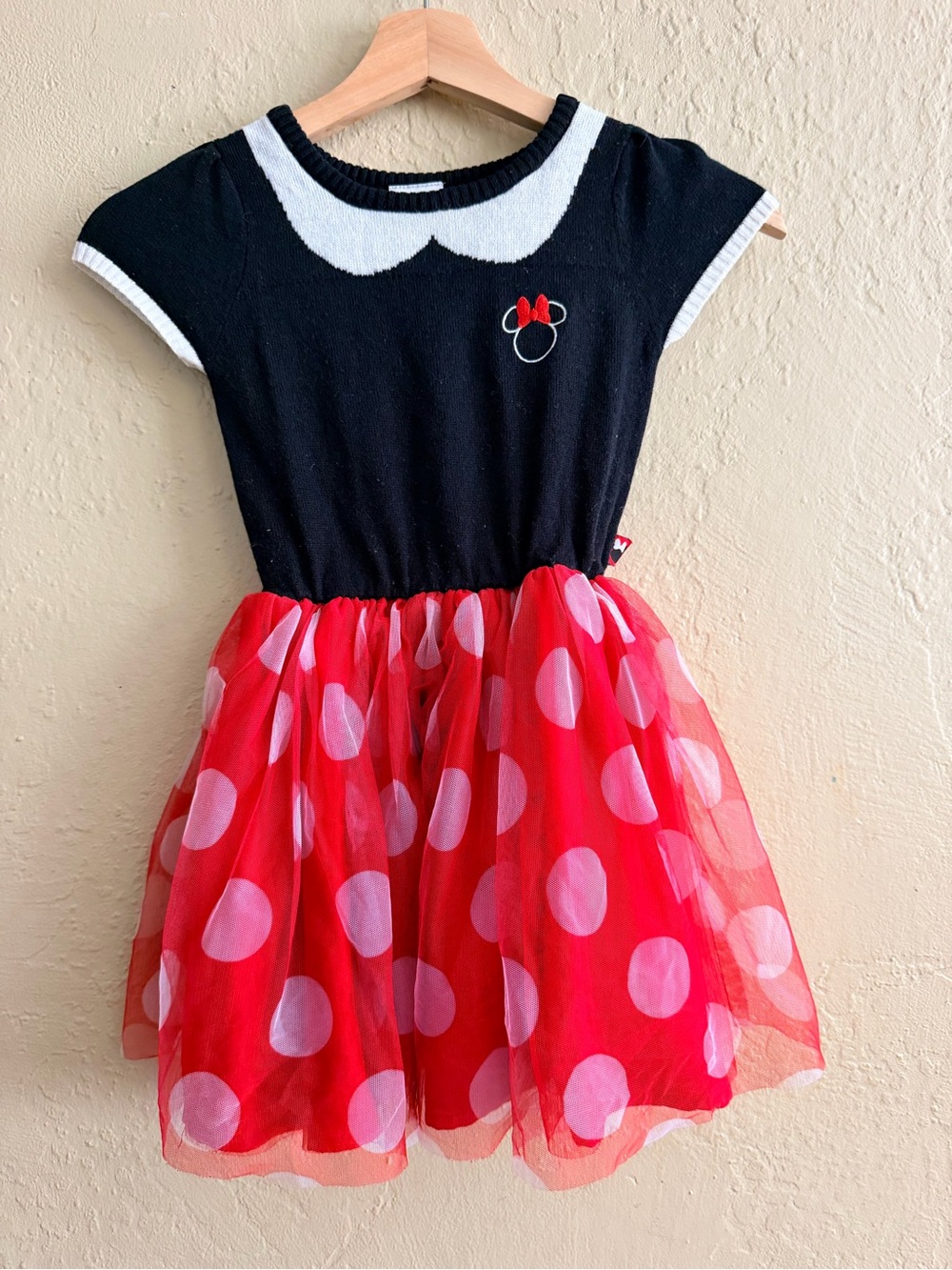 Disney Black & Red Polka Dot Tulle Dress